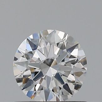 0.59 Carat Round F VVS1 EX GIA Natural Diamond