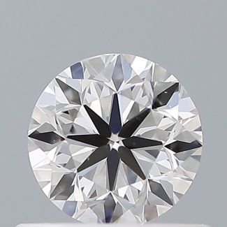 0.5 Carat Round E VVS2 VG EX GIA Natural Diamond