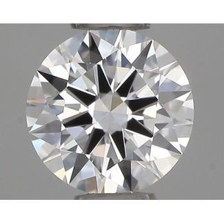 0.39 Carat Round F VVS2 EX GIA Natural Diamond