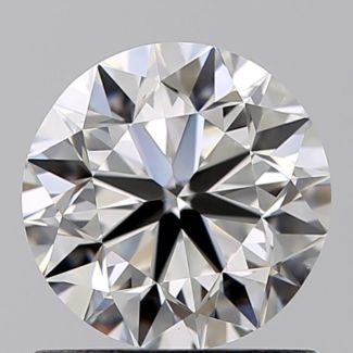 0.91 Carat Round H VVS2 VG EX GIA Natural Diamond