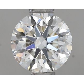 0.56 Carat Round H SI2 EX GIA Natural Diamond