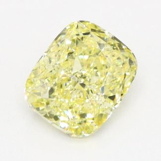 0.51 Carat Cushion Modified Fancy Yellow SI1 - VG GIA Natural Diamond