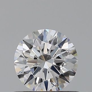 0.53 Carat Round D VVS2 EX GIA Natural Diamond