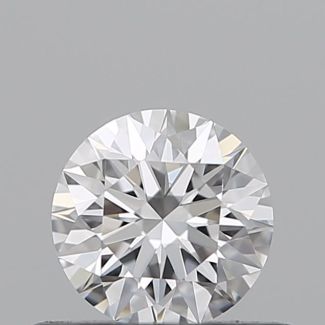 0.41 Carat Round D VVS2 EX GIA Natural Diamond