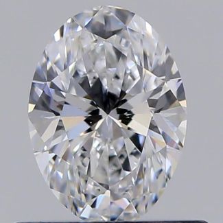 0.51 Carat Oval D VVS2 - VG GIA Natural Diamond