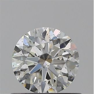 0.51 Carat Round H SI1 EX GIA Natural Diamond