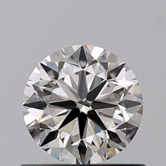 0.60 Carat Round J VVS2 VG EX GIA Natural Diamond