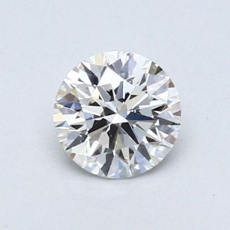 0.59 Carat Round H VS2 EX VG GIA Natural Diamond