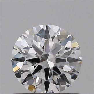 0.60 Carat Round D VVS2 EX GIA Natural Diamond