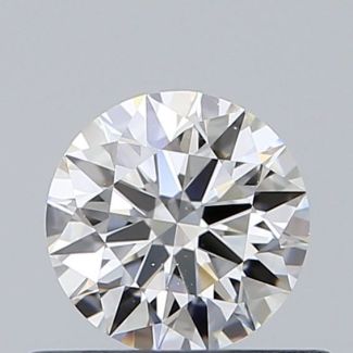 0.44 Carat Round H VS2 EX GIA Natural Diamond