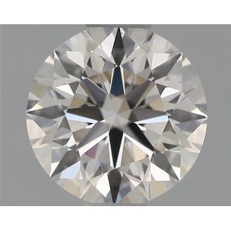 0.60 Carat Round H VVS2 EX GIA Natural Diamond