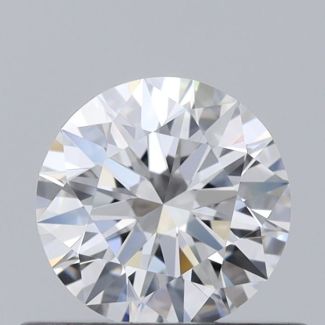 0.5 Carat Round D VVS2 EX GIA Natural Diamond