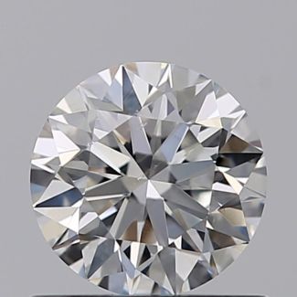 0.62 Carat Round F SI1 EX GIA Natural Diamond