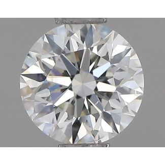 0.51 Carat Round H SI1 EX IGI Natural Diamond