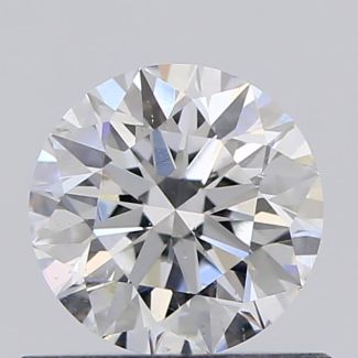 0.53 Carat Round E SI1 EX GIA Natural Diamond