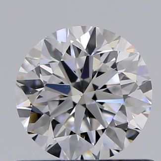 0.60 Carat Round D VS2 VG EX GIA Natural Diamond