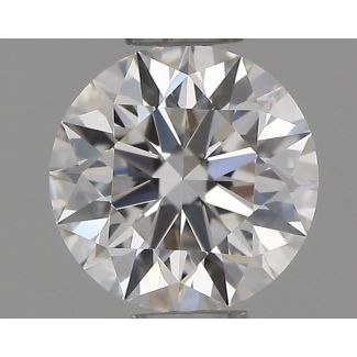 0.43 Carat Round F VVS2 EX GIA Natural Diamond