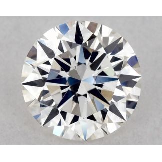 0.53 Carat Round H VVS1 EX GIA Natural Diamond