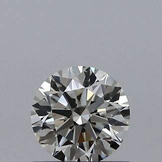 0.52 Carat Round J VVS1 EX GIA Natural Diamond