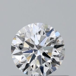 0.37 Carat Round F VVS2 EX VG GIA Natural Diamond