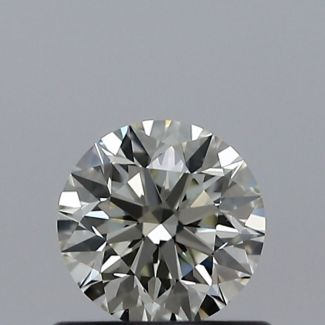 0.53 Carat Round K VVS1 EX GIA Natural Diamond