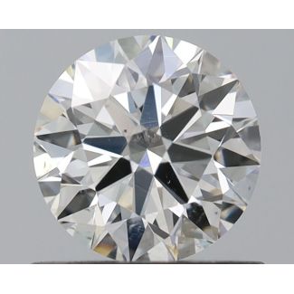 0.59 Carat Round G SI1 EX VG GIA Natural Diamond