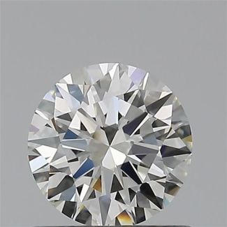 0.60 Carat Round H VVS2 EX GIA Natural Diamond