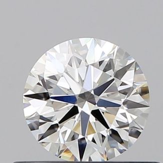 0.5 Carat Round G VVS2 EX GIA Natural Diamond