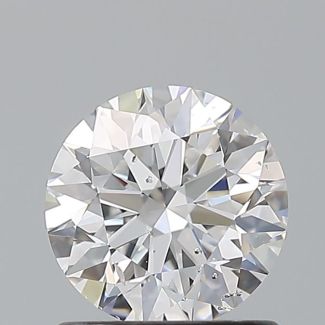 0.9 Carat Round D SI2 EX GIA Natural Diamond