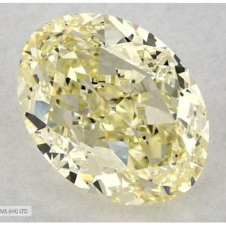 2.01 Carat Oval Light Yellow SI2 - EX GIA Natural Diamond