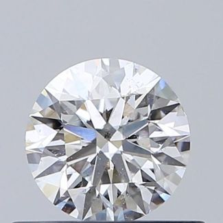 0.50 Carat Round E SI1 EX GIA Natural Diamond