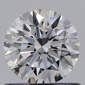 0.63 Carat Round D VVS2 EX GIA Natural Diamond