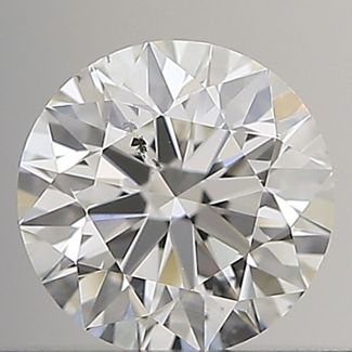 0.41 Carat Round H SI1 EX GIA Natural Diamond