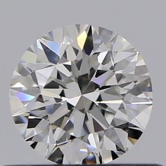 0.45 Carat Round F VVS2 VG EX GIA Natural Diamond