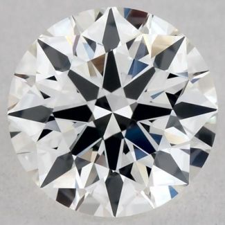 0.6 Carat Round H VVS2 EX GIA Natural Diamond