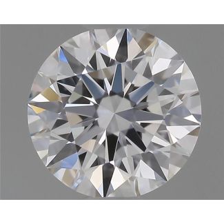 0.43 Carat Round D VVS2 EX GIA Natural Diamond