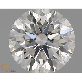 0.41 Carat Round H SI1 EX GIA Natural Diamond