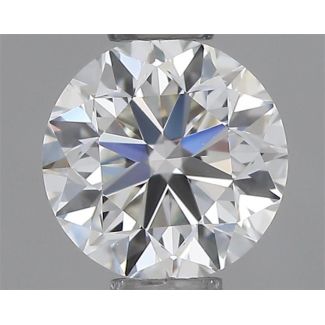 0.40 Carat Round H VVS2 GD EX GIA Natural Diamond