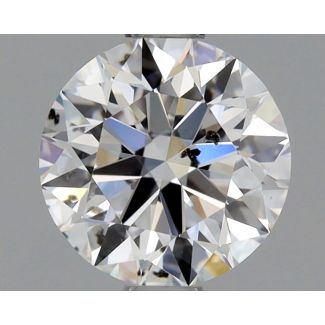 0.7 Carat Round D SI2 EX GIA Natural Diamond