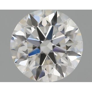 0.74 Carat Round H VVS2 EX GIA Natural Diamond