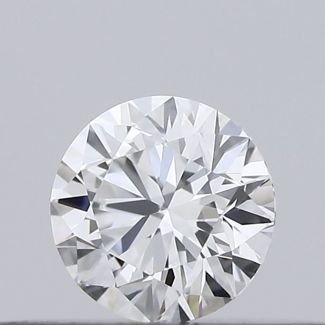 0.18 Carat Round F VVS2 EX VG GIA Natural Diamond