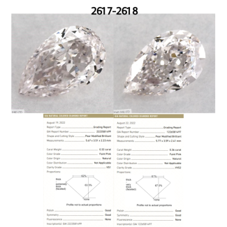 0.32 Carat Pear Faint Pink VS1 - GD GIA Natural Diamond