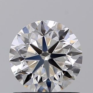 0.80 Carat Round F VVS1 VG EX GIA Natural Diamond