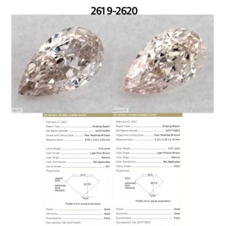 0.26 Carat Pear Light Pink VS1 - GD GIA Natural Diamond