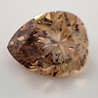 1.0 Carat Pear Fancy Orangey Brown SI2 - GD VG GIA Natural Diamond