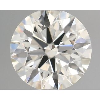 0.44 Carat Round I VVS1 EX IGI Natural Diamond