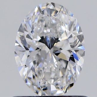 0.71 Carat Oval D SI1 - VG GIA Natural Diamond