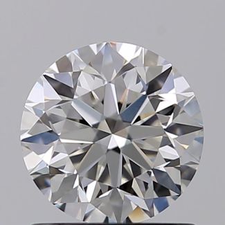 0.90 Carat Round F VVS1 VG EX GIA Natural Diamond