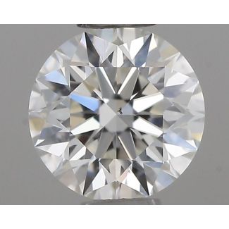 0.37 Carat Round H VS2 EX GIA Natural Diamond