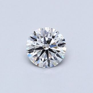 0.4 Carat Round D VVS2 EX GIA Natural Diamond